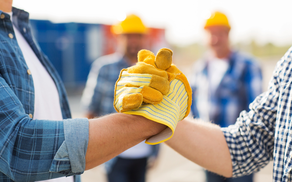 Team working together, a-team builders